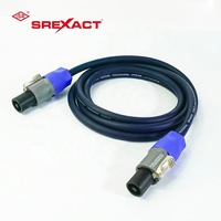 Fabricant professionnel de câbles audio pour enceintes, assemblage de câbles à paire torsadée avec connecteurs SpeakON, gaine en PVC, blindage tressé, 4C 25A 2M