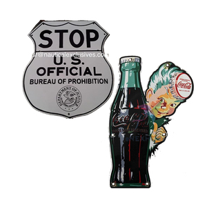 Export Quality Custom Hard <b>Enamel</b> Outdoor Wall Hanging Metal Crafts Porcelain <b>Enamel</b> <b>Signs</b> Available from Manufacture - Product Image 5