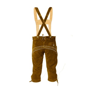 Oktoberfest authentique de haute qualité pour hommes Style bavarois traditionnel allemand Kneebundhose Lederhosen Lederhose court en cuir suédé - Product Image 3