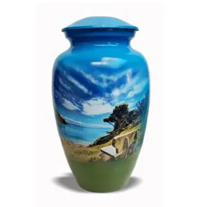 Best Selling Adult Cremation Urns for Human Ashes Aluminium Urn Wholesale Funeral Supplies