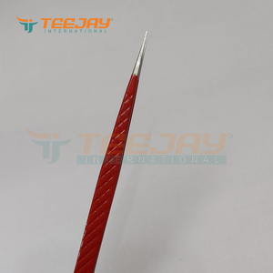 แหนบต่อขนตา TEEJAY รุ่น Professional สีแดงเคลือบผง ขนาด 12 ซม. แบบตรงเพรียวบาง จับถนัดมือ ด้ามเพชร รับสกรีนโลโก้ - Product Image 4