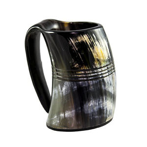Taza de beber con cuerno, jarra de cerveza Natural tallada a mano, hecha a mano, auténtica/vikinga, acentos para el hogar Axiom - Product Image 1