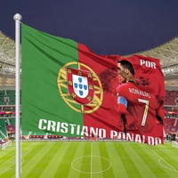 Benutzer definierte 3 * 5ft Cristiano Ronaldo Fußball flagge Flacustom Welsh Flagge für Deutschland Brasilien Australien Polen Iran Wales Rica