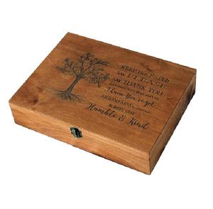 Boîte à bijoux en bois gravé au Laser, artisanat, boîte de rangement, 50 pièces - Product Image 3