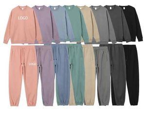 Customizable Cotton Fleece Sweatshirt <b>Trousers</b> Jogger Suit Eco-Friendly Multicolour Winter Track Suits Logo Sportswear Plus Size - Product Image 2