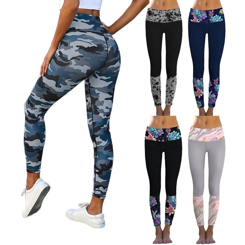 Fashion New Style Solid Ladies High Waisted Tight Four-Way Stretch Breathable Sport Workout Yoga Pants Fitness Leggings for