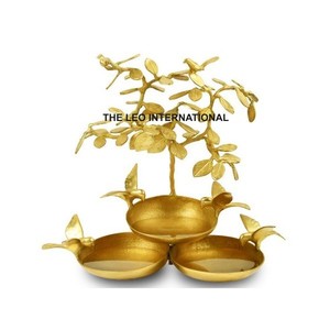 ชามตกแต่งลายดอกไม้ใบไม้คลาสสิกหลากสีเคลือบเงา  ทำจากอะลูมิเนียมคุณภาพเยี่ยม - Product Image 5