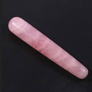 Vente en gros de baguette de massage lisse en pierre précieuse naturelle de haute qualité pour le massage, les cadeaux, le resserrement vaginal, les exercices de Kegel - Product Image 2