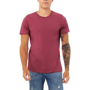 BELLA + CANVAS unisexe CVC Jersey t-shirts Logo personnalisé DTF (impression directe sur film) t-shirt Texture t-shirts - Product Image 3