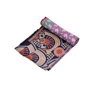 Kantha Quilt Hand Stitched Cotton Bohemian Reversible Quilt Bedcover Summer Use Hotel & Home Wedding <b>Bedding</b> Sets Blanket - Product Image 4