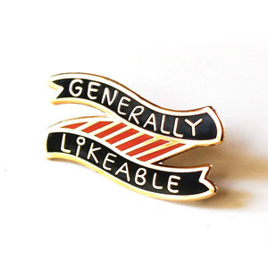 ขายส่งที่กำหนดเองโลหะเคลือบแปลกตลกปกขา - Product Image 5