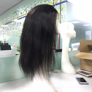 <b>Black</b> Straight closure frontal lace VIRGIN Remy <b>Hair</b> Human <b>hair</b> Wig High Quality HUMAN <b>HAIR</b> <b>EXTENSION</b> at wholesale price - Product Image 1