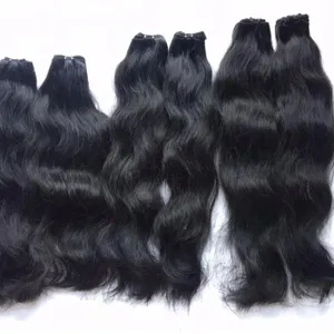 Cabello Indio Cudo Directamente De La India Extensiones De Cabello De Onda Alam Cabello Humano Virgen Remy Sin Procesar