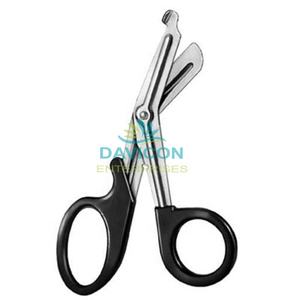 Tijeras para Vendas de Yeso, Instrumento Quirúrgico Manual de Acero con Anillo de Plástico Negro (Autodesechables) - Product Image 3