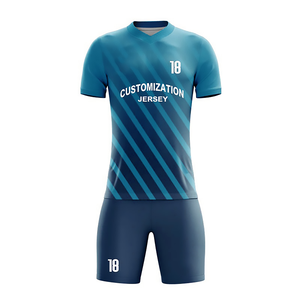 Nieuwe Meerkleurige Voetbalkleding Sublimatie Printing Jersey En Korte Broek Set Bulk Groothandel Team Sportkleding - Product Image 6
