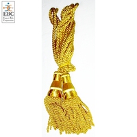 Cordon en soie gris à pompons décoratif, cordon en soie Royal Stewart pour la cérémonie, pour bandes et dossards, cordons en laine OEM, pompons en soie pour l'artisanat