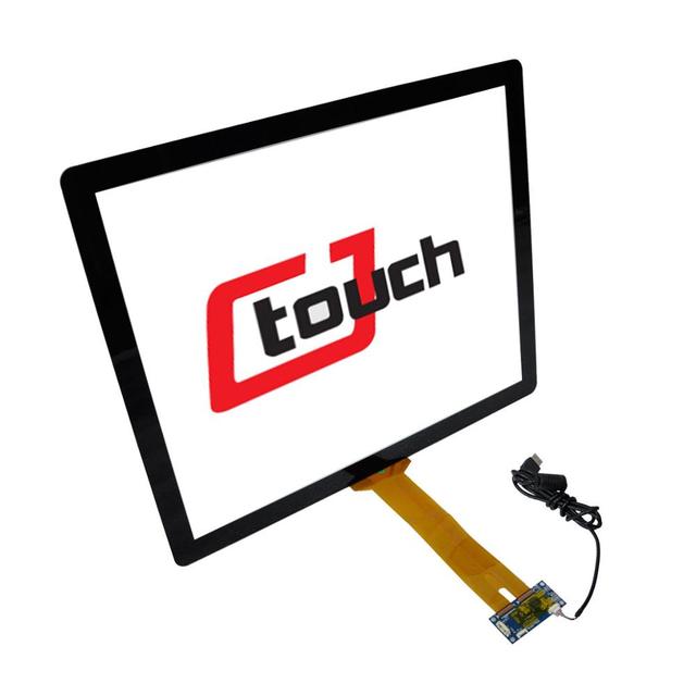 CJtouch Large Multi Touchscreen 19 21.5 24 27 32 43 Inch Capacitive Touch Screen Panel Glass Overlay Kit for Kiosk