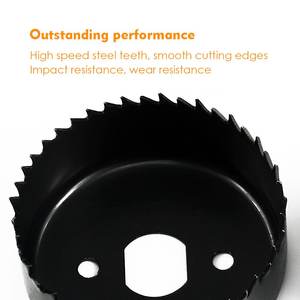 Set Gergaji Pelubang 11 Buah <span class=keywords><strong>3</strong></span>/4 "-2-1/2" dengan Kunci Hex dan Manderl untuk Kayu, Papan PVC, Bor Pelat Plastik - Product Image 4