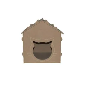 Casa de gato-casa de gato de madeira