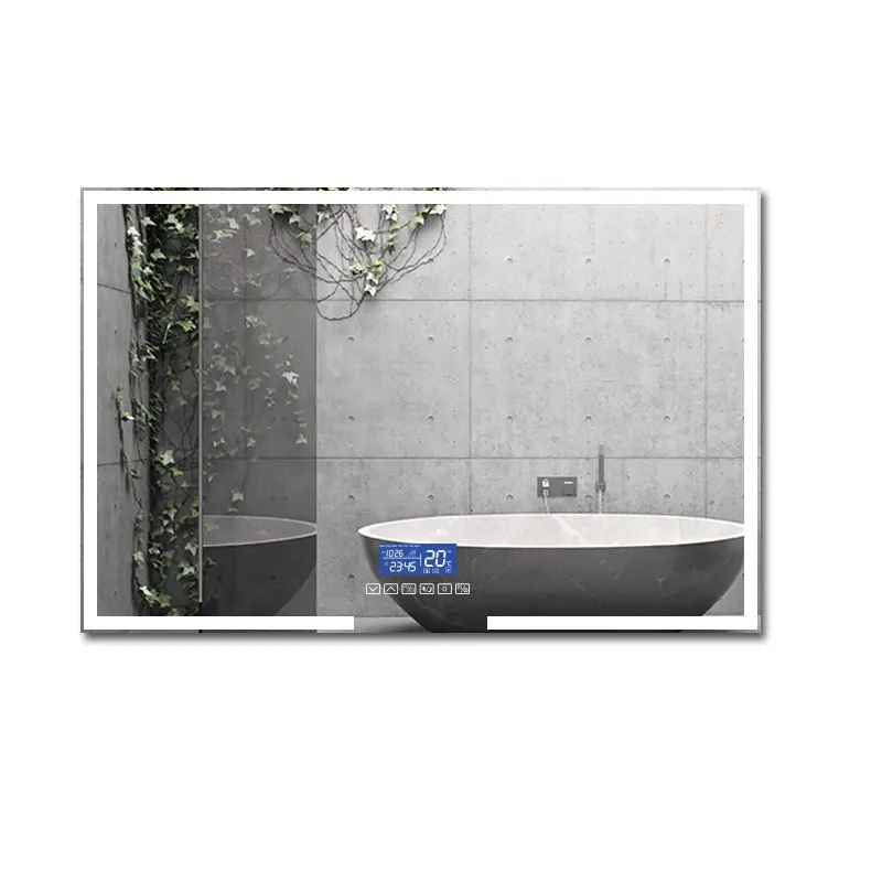 24X32 Led Chiếu Sáng Bath Vanity Gương Với Cảm Biến Cảm Ứng Màn Hình Cảm Ứng Chống Sương Mù Flim