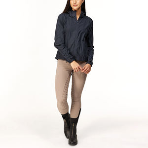 Veste d'équitation légère en polyester pour femmes, imperméable, respirante, en Nylon, avec fermeture éclair complète à l'arrière, de haute qualité, vente en gros, - Product Image 4