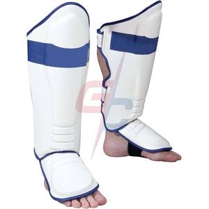 Protèges-tibias de sport MMA Kickboxing, Noir, Grand |   Équipement de protection des jambes, excellent protège-jambes pour le sparring - Product Image 3
