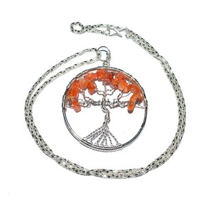 Buy Carnellian <b>Tree</b> of Life <b>Necklace</b> | Get Carnellian <b>Tree</b> of Life <b>Necklace</b> - Product Image 1