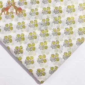 ผ้าวอยซ์เนื้อนุ่มสำหรับผู้หญิงผ้าฝ้ายพิมพ์ลายบล็อกด้วยมือ - Product Image 3