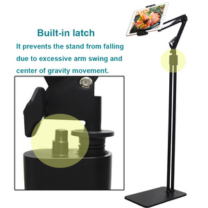 Soporte para tableta con cuello de cisne de altura ajustable y soporte para teléfono móvil Soporte de noche flexible para uso en cama y suelo - Product Image 3