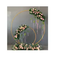 Backdrop decoração para casamento, arco de ferro forjado, flor artificial, evento de festa, backdrop