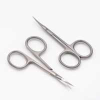 Ciseaux à cuticules professionnels en acier inoxydable de qualité chirurgicale, courbés, pour droitiers, pointe affûtée, pour ongles, cheveux, barbe, maquillage