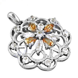 2024 mejor diseño único de moda Cadena de plata esterlina 925 con piedras preciosas de Zirconia cúbica y colgante de Cruz de diamante para fiestas - Product Image 1