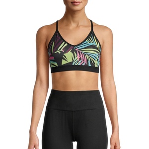 Wholesale Custom Sublimation Printed Lightweight Breathable <b>Women's</b> Yoga <b>Compression</b> Sports Bra Set - Product Image 1