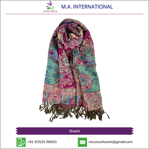 Fashion Winter Soft Viscose <b>Pashmina</b> <b>Shawls</b> for Men From CRAFTSHUB Rajasthan - Product Image 2