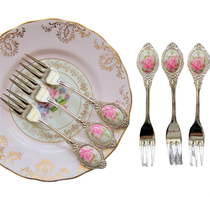 Stainless Steel Eco-Friendly <b>Fork</b> Set Flatware Utensils Restaurant Hotel Customized Color Gold Handle Cutlery Kitchen - Product Image 5