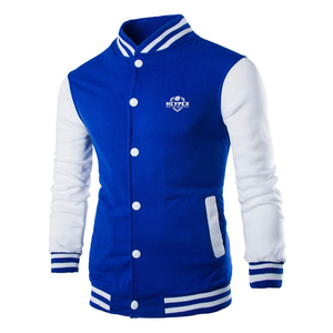 แจ็กเก็ตเบสบอลขนสัตว์ตัดสั้นสำหรับผู้ชายพิมพ์ลายออกแบบโลโก้ได้ตามต้องการสำหรับฤดูหนาว - Product Image 6