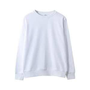 เสื้อสเวตเตอร์แขนยาวสำหรับผู้ชาย,เสื้อผ้าแนวสตรีทแบบสวมหัวทรงหลวมน้ำหนักเบาสีพื้นผ้าฝ้าย - Product Image 6