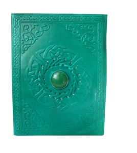 2022 fait à la main en cuir Journal en relief Agenda planificateur doux couverture rigide vert pierre journal en cuir véritable cahier d'écriture - Product Image 1