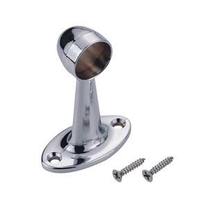 Support de fixation murale HANLIX en alliage de zinc chromé pour étagère centrale, porte-serviettes simple face, support de tringle de placard, support de penderie 5/8 po - Product Image 1