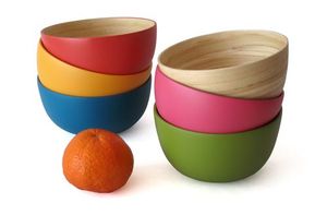 Bol en bambou tourné en matériau naturel haut de gamme fait à la main, aspect élégant et écologique, du Vietnam, fabriqué au Vietnam par Eco2go - Product Image 2