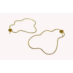 ต่างหูทองเหลืองสำหรับเด็กหญิงและสตรี,ตุ้มหูหมุดน้ำหนักเบาแบบแฮนด์เมดยอดนิยม - Product Image 3