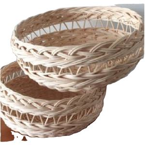 Round Rattan <b>Food</b> Bowls <b>Set</b> of 2 in Prime Quality Perfect for Kitchenware Mixing and Stylish <b>Food</b> Serving Use - Product Image 1