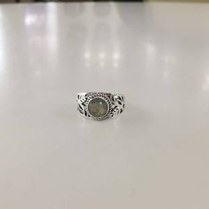 Recién llegado, anillo de piedras preciosas de labradita de Plata de Ley 925 estilo bohemio, ajuste de bisel hecho a mano, acabado de pulido alto, boda azul/fiesta - Product Image 4
