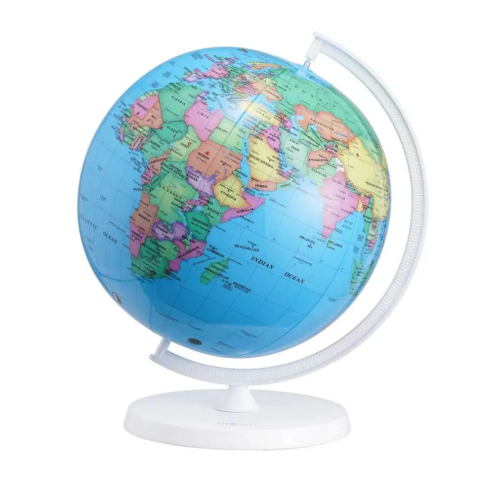 28 سنتيمتر التعليمية نفخ AR العالم من العالم تفجير الكرة الأرضية مع حامل للأطفال-كبير دقيقة الخريطة السياسية سطح المكتب