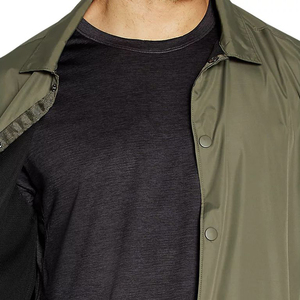 แจ็กเก็ตสำหรับผู้ชายเสื้อโค้ชสีล้วนสำหรับฤดูใบไม้ผลิออกแบบโลโก้ได้ตามต้องการ - Product Image 5