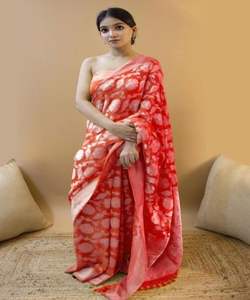 Propre fabrication lourde banarasi saree en soie avec chemisier Surat ethnicgarment textile tissus apparelgarment - Product Image 3