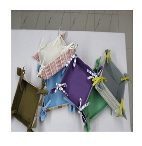 Panier à pain 100% coton, écologique, vintage, multi-usages, facile à nouer et à utiliser - Product Image 3