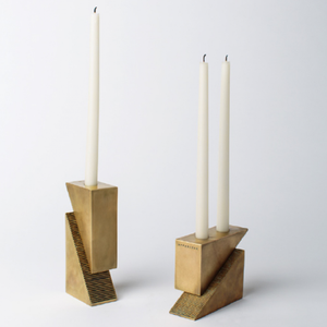 Metal Aluminum Candle Blocks Holder Bookend Brass or black color home decoration wedding garden Kitchen office - Product Image 4
