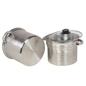 Olla de Pasta de acero inoxidable con tapa de colador - Product Image 5