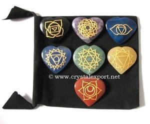 Wholesale 7 Chakra Carved Agate Gemstone Eggs <b>Set</b> Natural <b>Crystal</b> Crafts Souvenir Engraved Feng Shui Reiki - Product Image 2